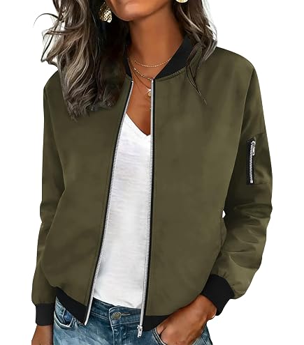 Amazon.com: MIROL Women's Fall Fleece Bomber Jacket Winter Fuzzy